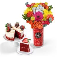 Grand Red Velvet Cake  Bouquet Gift Set